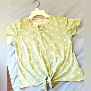 Girls short sleeve crop late summer fall shirt